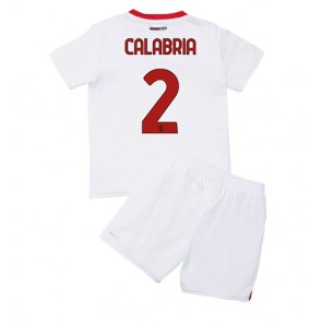 AC Milan Davide Calabria #2 kläder Barn 2022-23 Bortatröja Kortärmad (+ korta byxor)